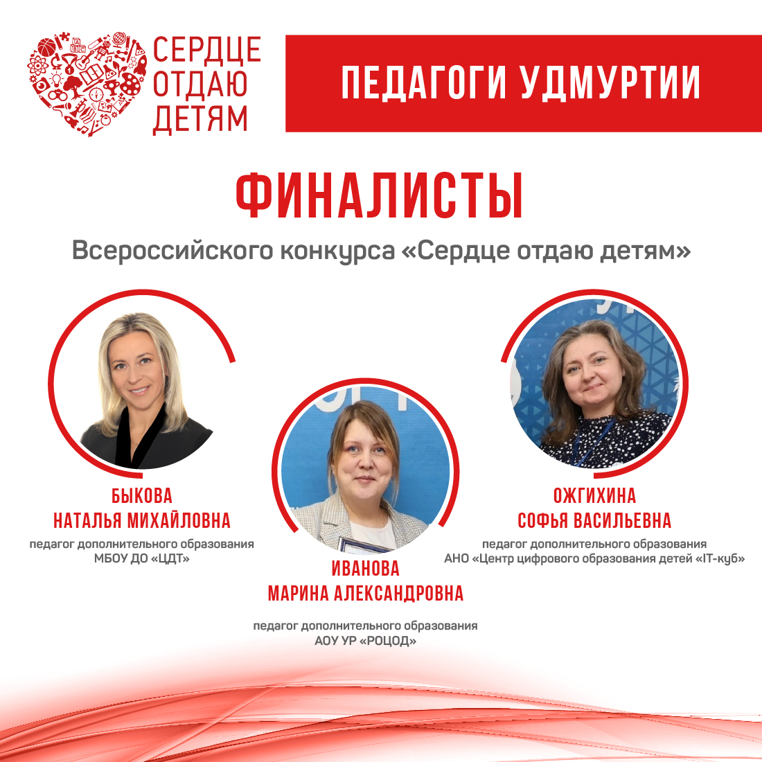 Три педагога из Удмуртии вышли в финал Всероссийского конкурса «Сердце отдаю детям»